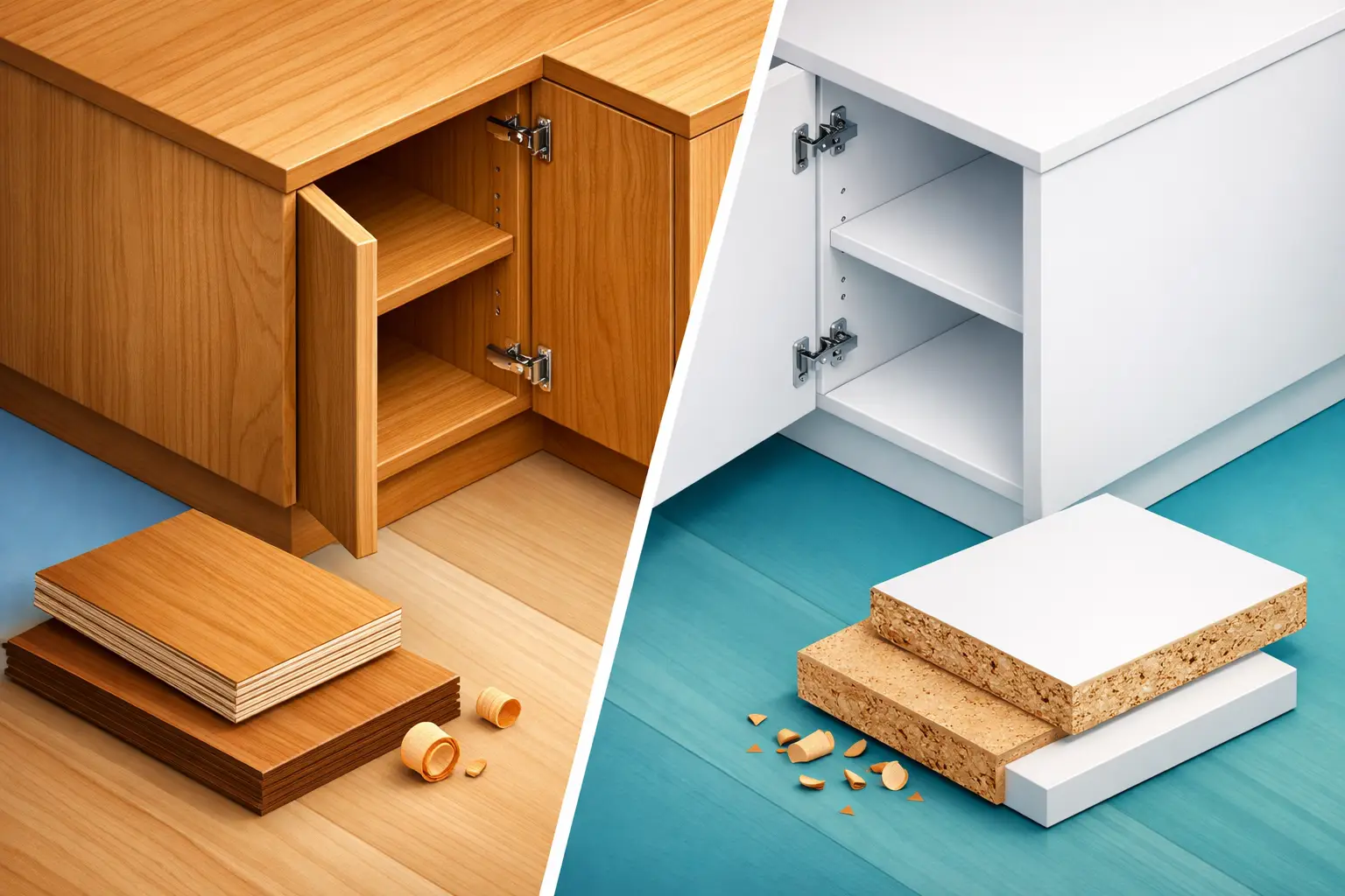 Plywood Cabinets vs Particleboard