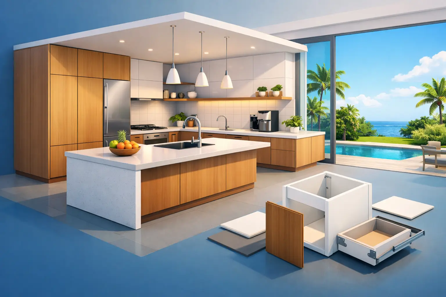 Frameless Kitchen Cabinets Review for South Florida Homes