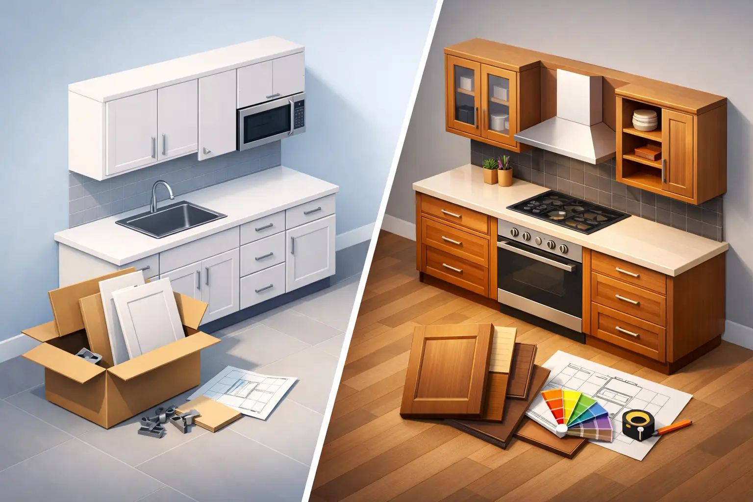 Stock vs Custom Kitchen Cabinets: What Fits?